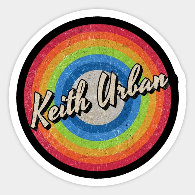 Vintage Style circle - Keith Urban Sticker by henryshifter